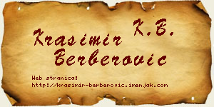 Krasimir Berberović vizit kartica